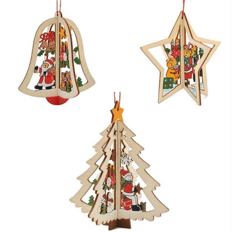 Hölzerner Glocken-Weihnachtsbaumschmuck