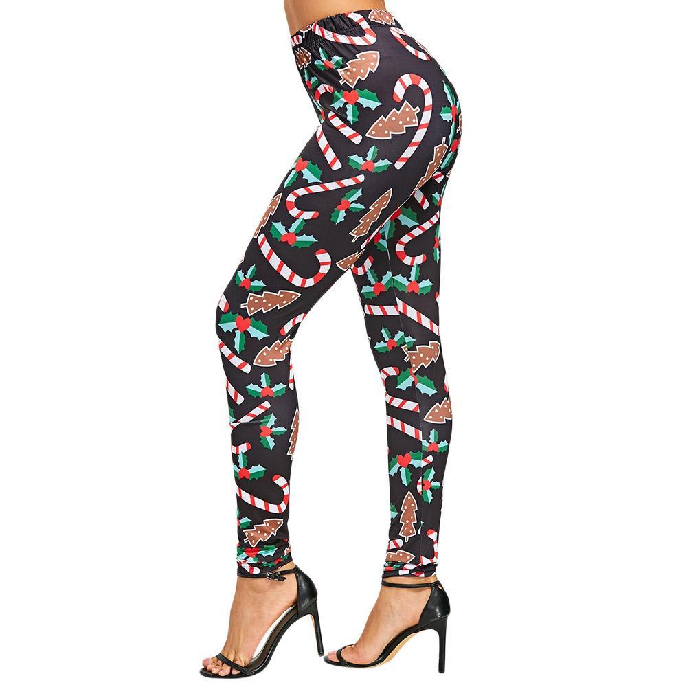 Candy Cane Mistletoe Tight Leggings - THEONE APPAREL