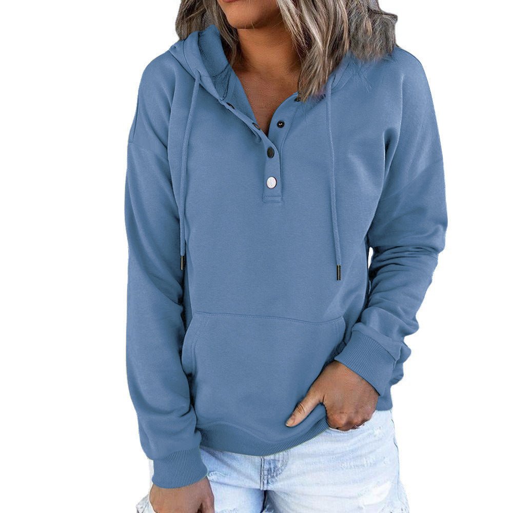 Casual Button Front Hoodie - THEONE APPAREL