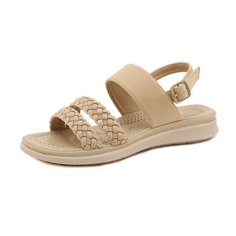 Casual Fabric Slip On Open Toe Sandals - THEONE APPAREL